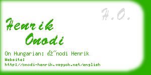 henrik onodi business card
